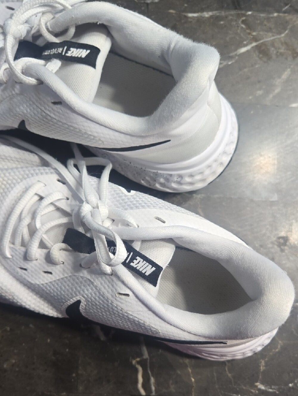 Nike White Women's Athletic Mesh Lace-Up Sneakers - Picture 10 of 10